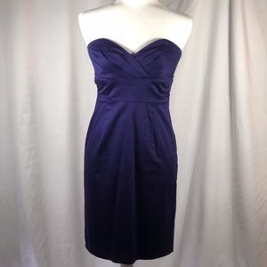 Navy Blue Sweetheart Strapless Dress